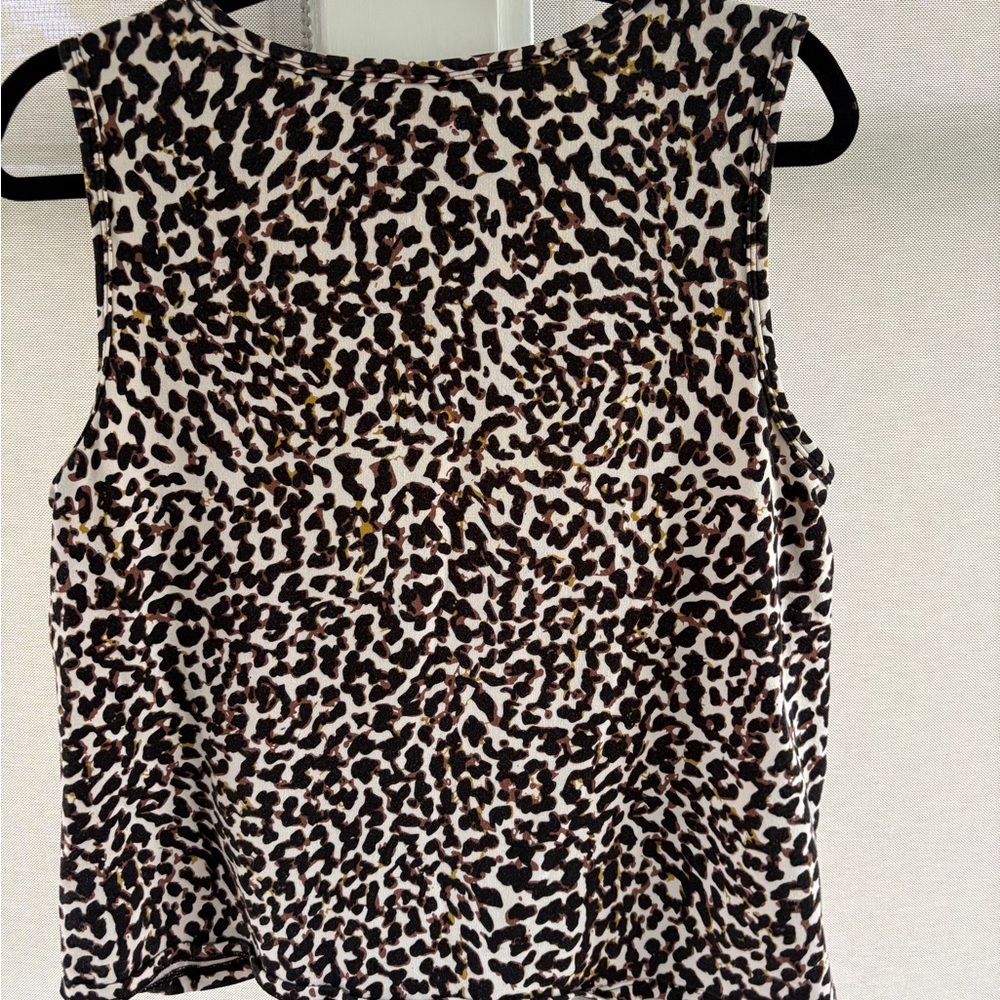 CAbi Knotty Top - Black and Brown Animal Print - Picture 2 of 5